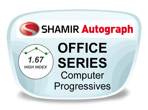 Shamir Office Series No-Line HD High Index 1.67 Computer Lenses
