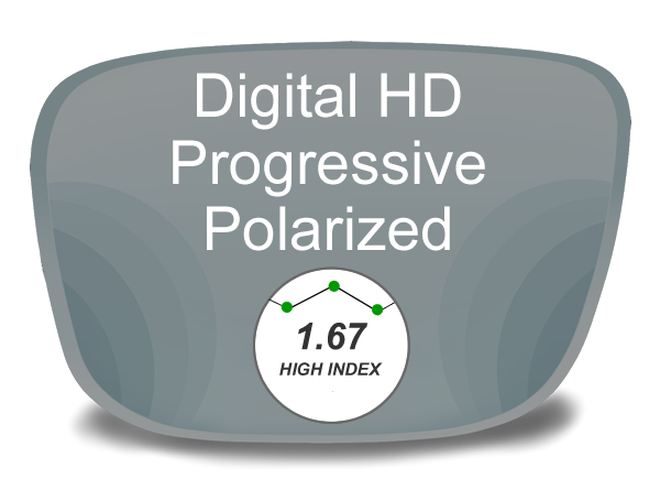 Digital (HD) Progressive High Index 1.67 Polarized Lenses