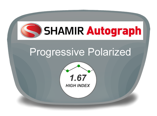 Shamir Autograph Digital (HD) Progressive High Index 1.67 Polarized Lenses