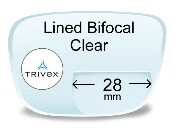 Lined Bifocal 28mm Trivex Lenses