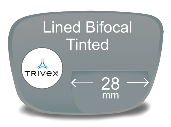 Lined Bifocal 28mm Trivex Tinted Lenses