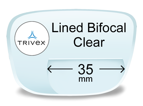 Lined Bifocal 35mm Trivex Lenses