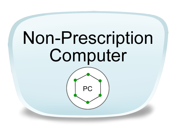 Non-Prescription Polycarbonate Computer Lenses