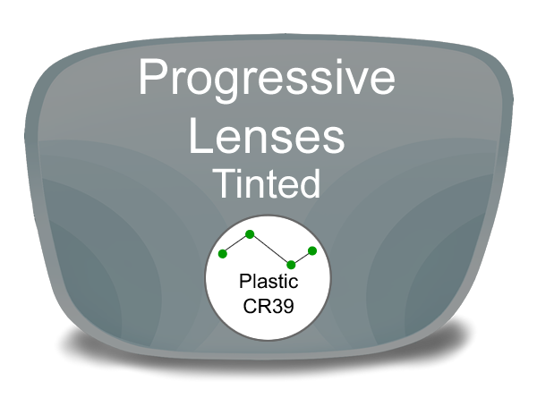 Progressive (no-line) Plastic Tinted Lenses