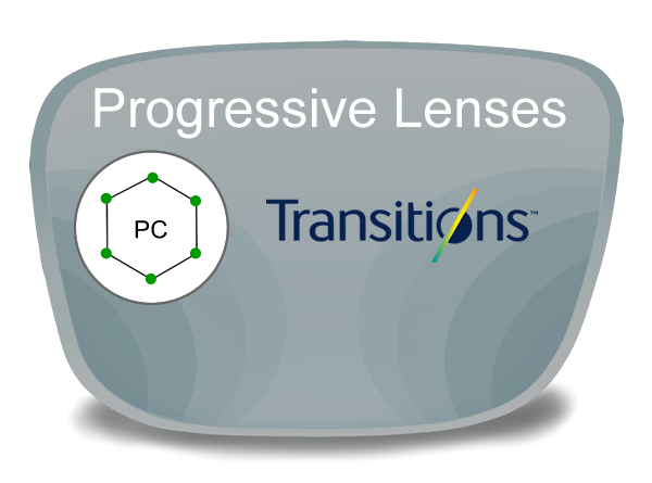 Progressive (no-line) Polycarbonate Transitions Lenses
