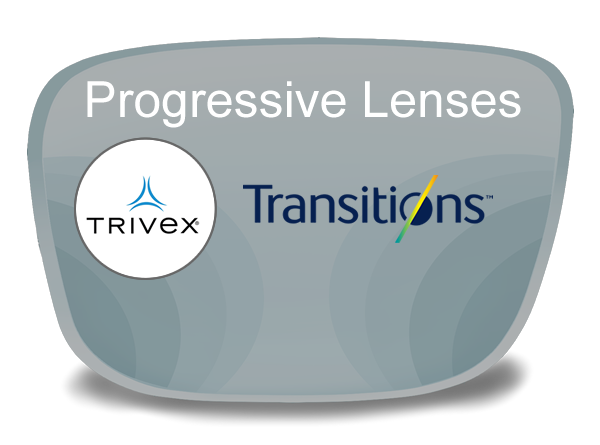 Progressive (no-line) Trivex Transitions Lenses