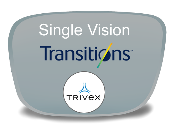 Single Vision Trivex Transitions Lenses